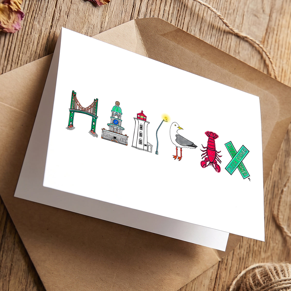 Halifax greeting card by Joy and Fury Art with envelope