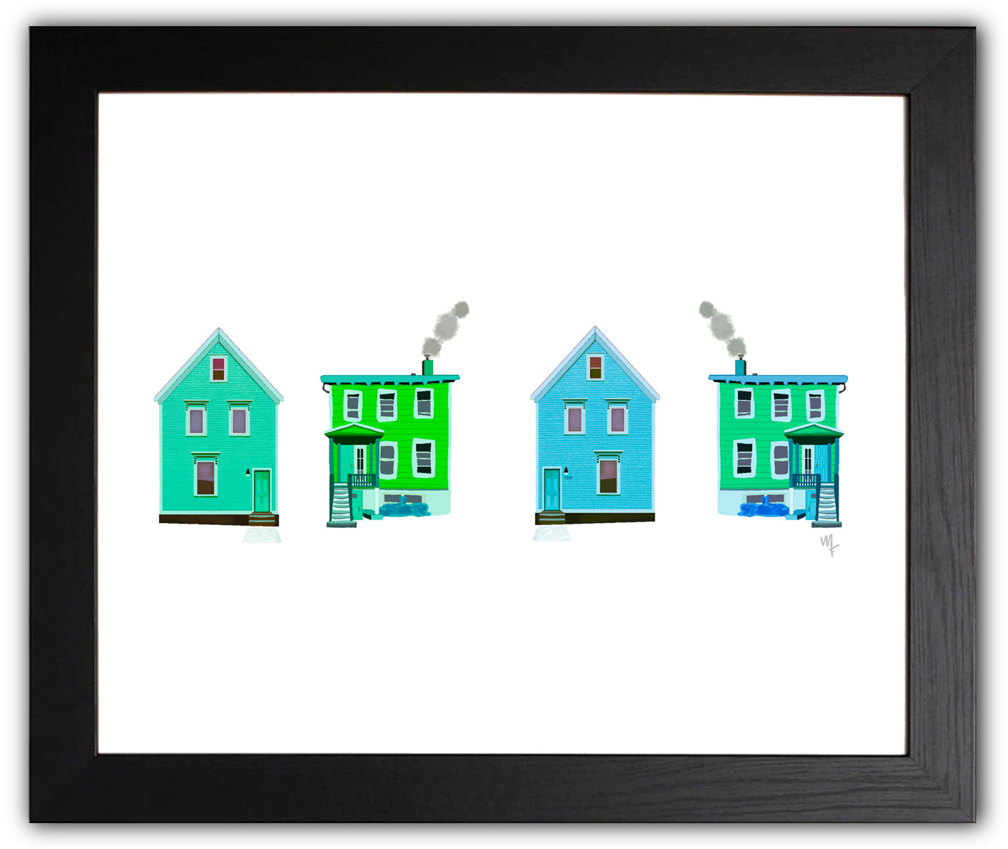 Four green houses