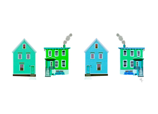 Four green houses