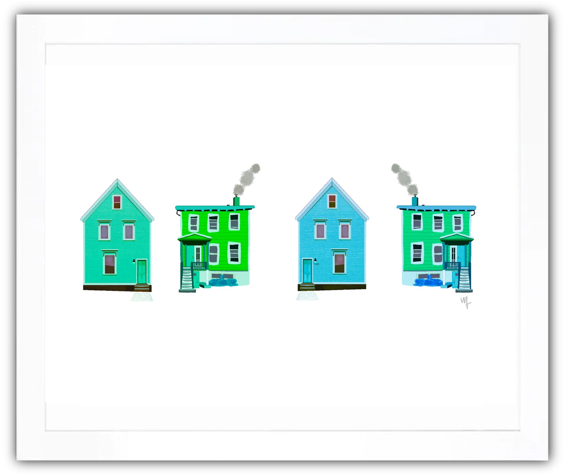 Four green houses