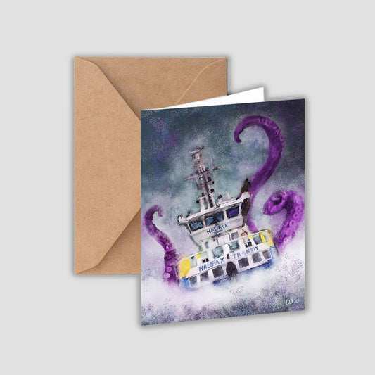 Halifax Ferry being attacked by purple tentacles