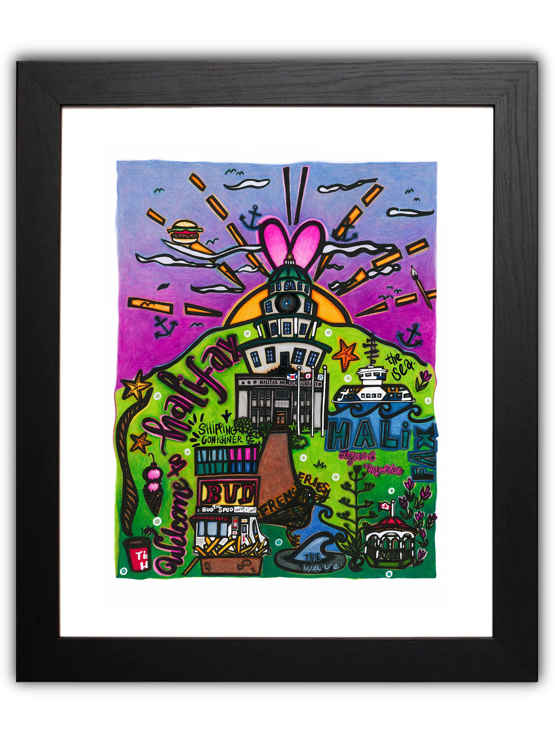 Halifax clock tower and local icons