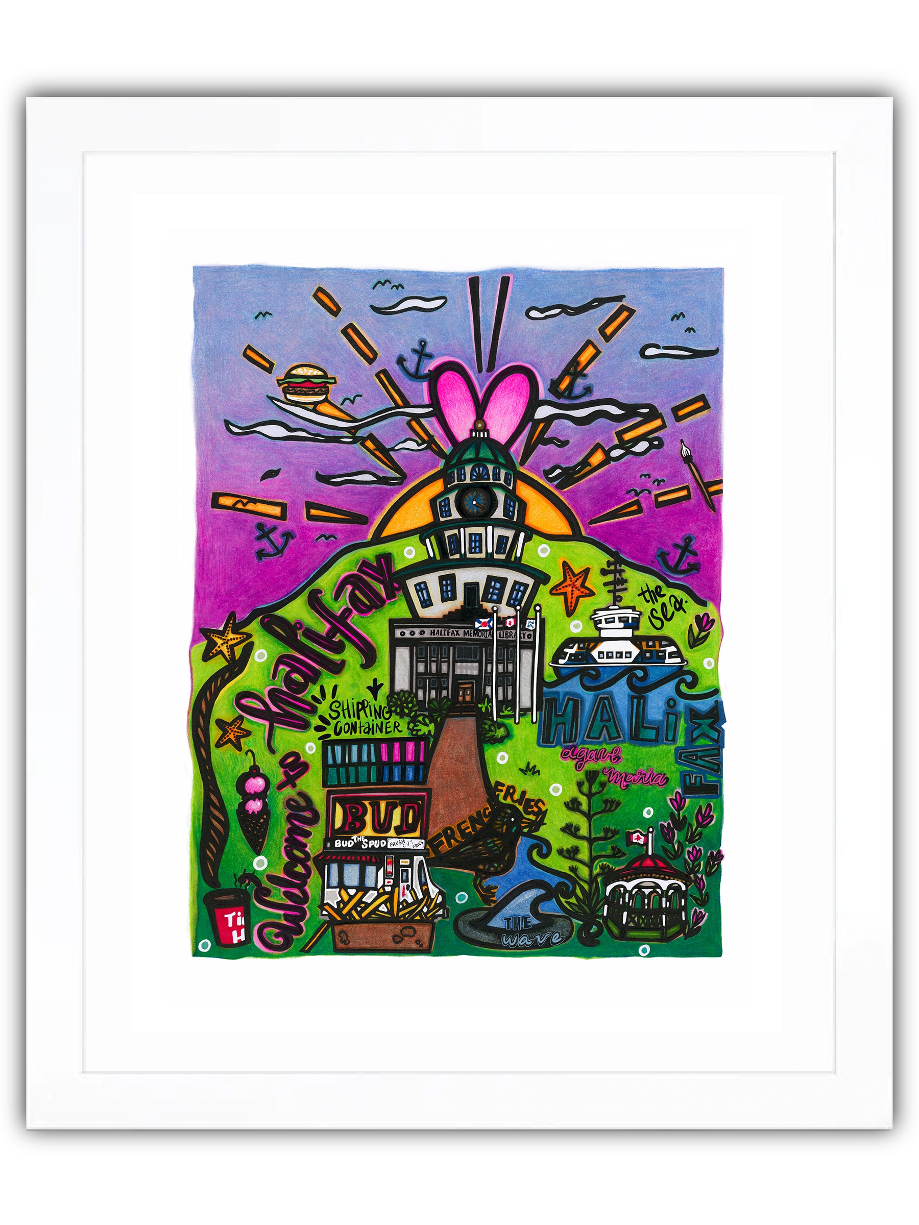 Halifax clock tower and local icons