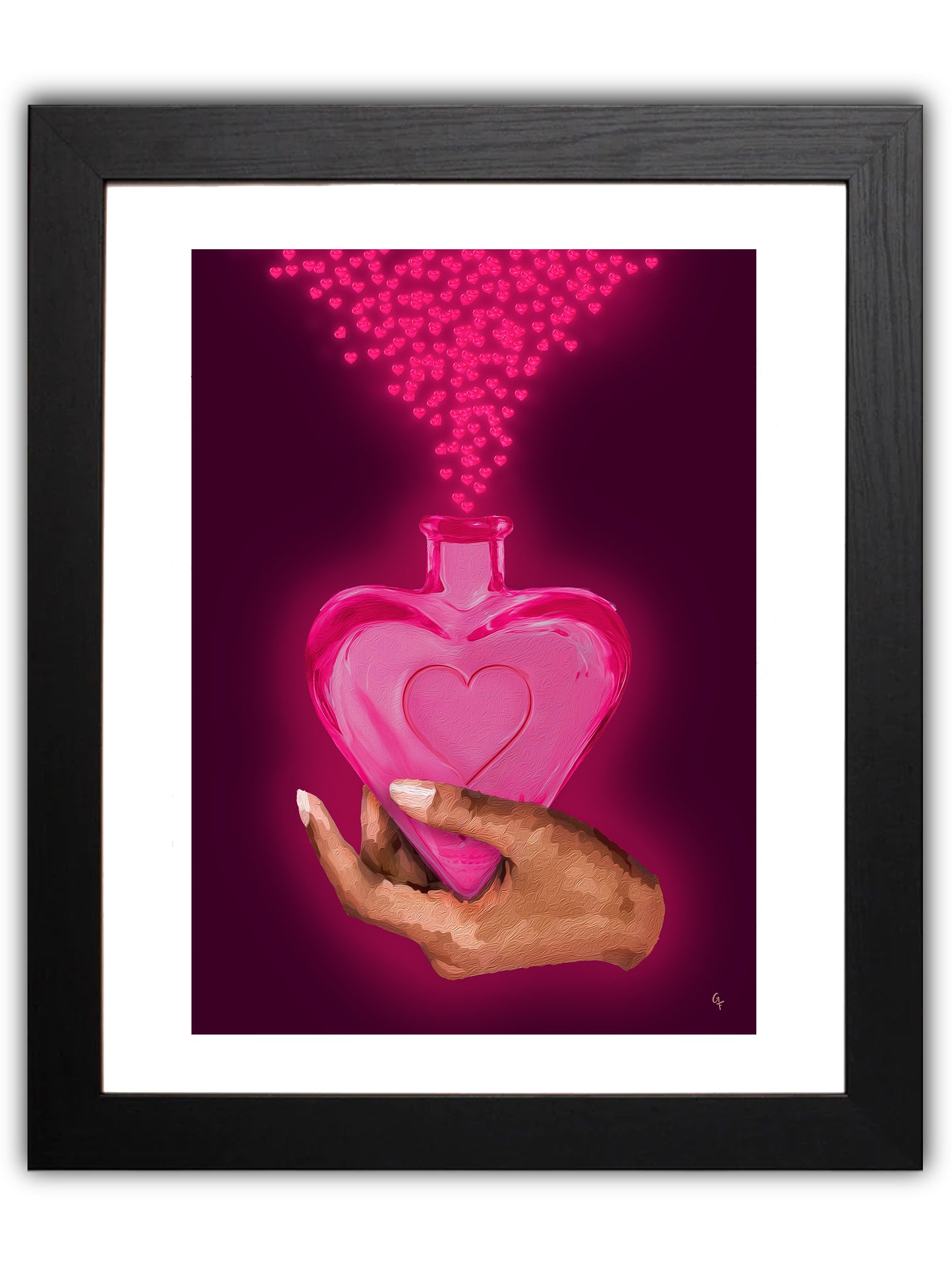 Hand holding love potion