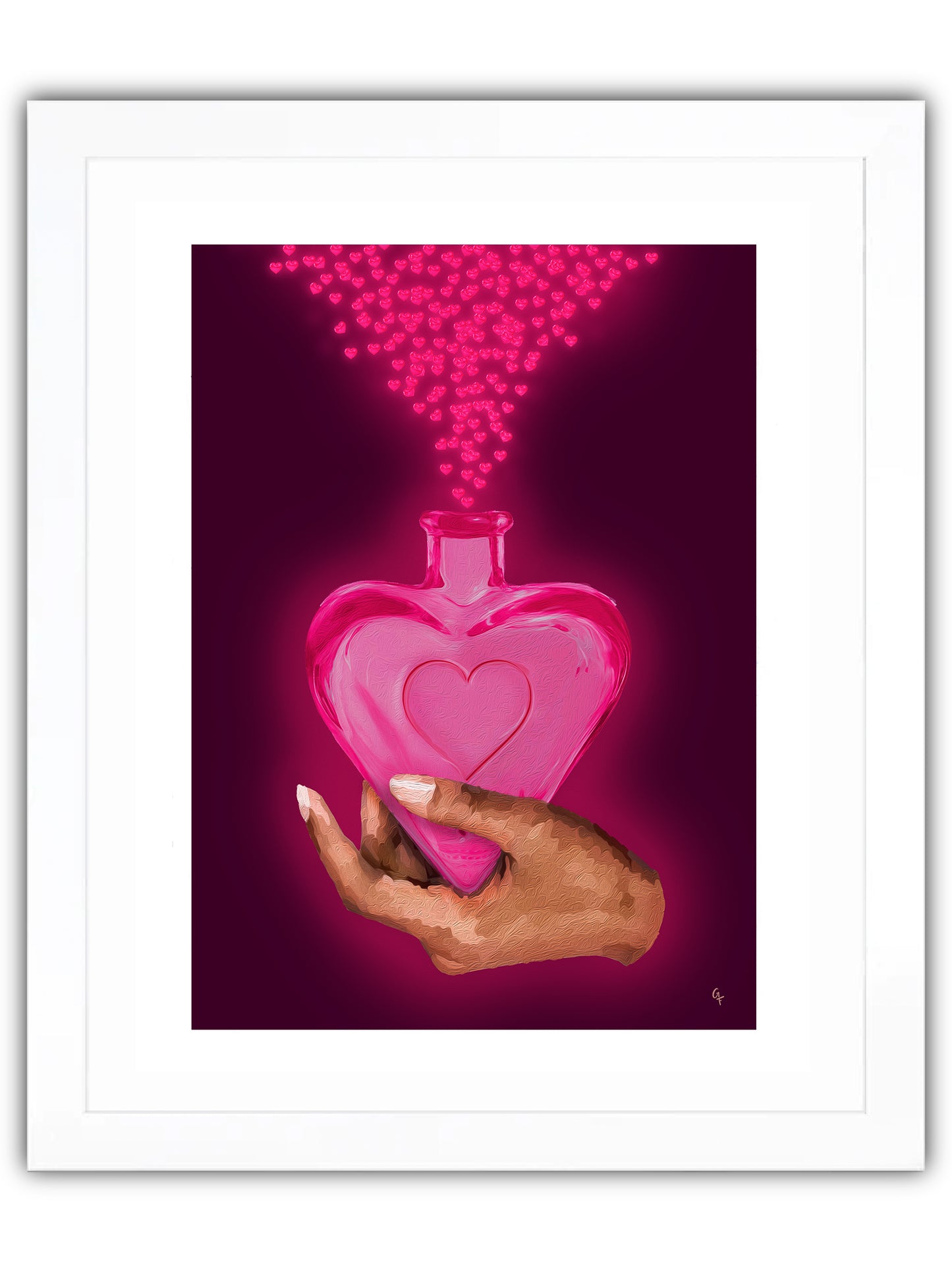 Hand holding love potion