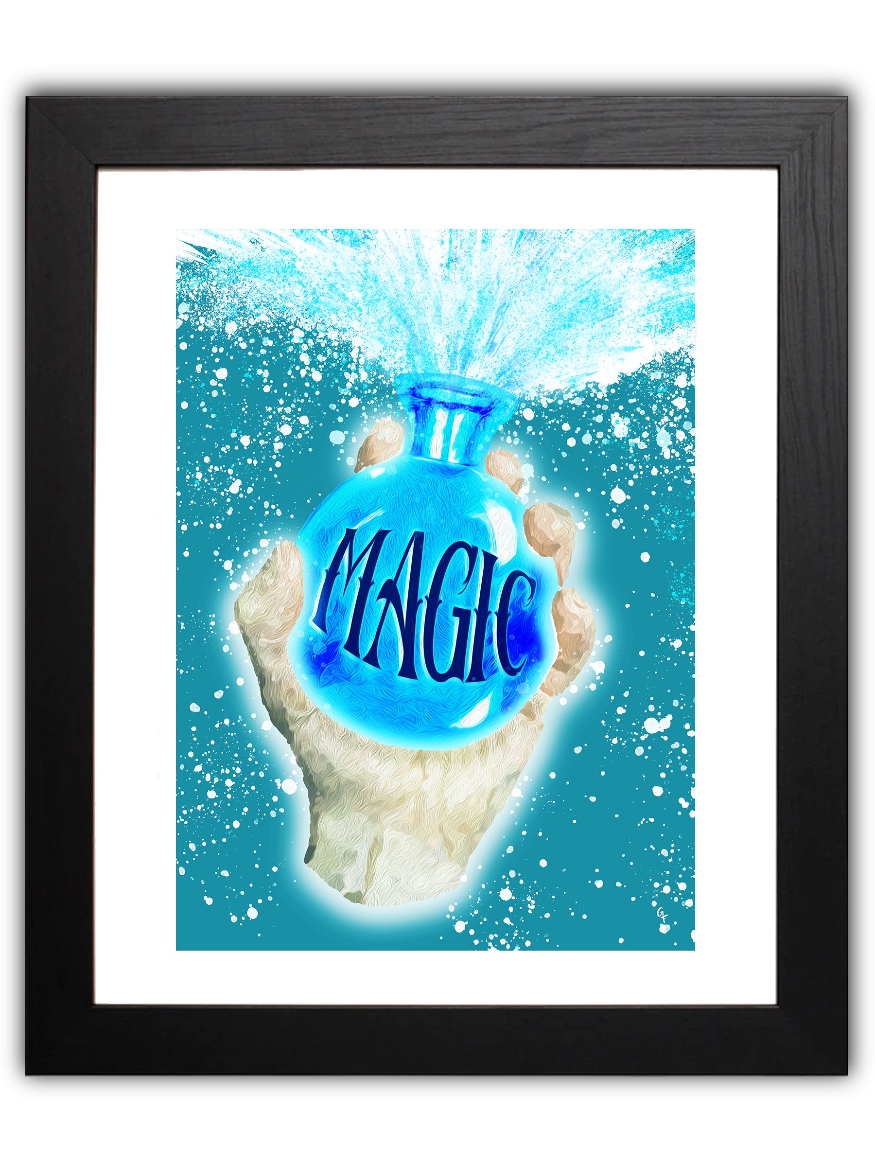 Hand holding magic potion