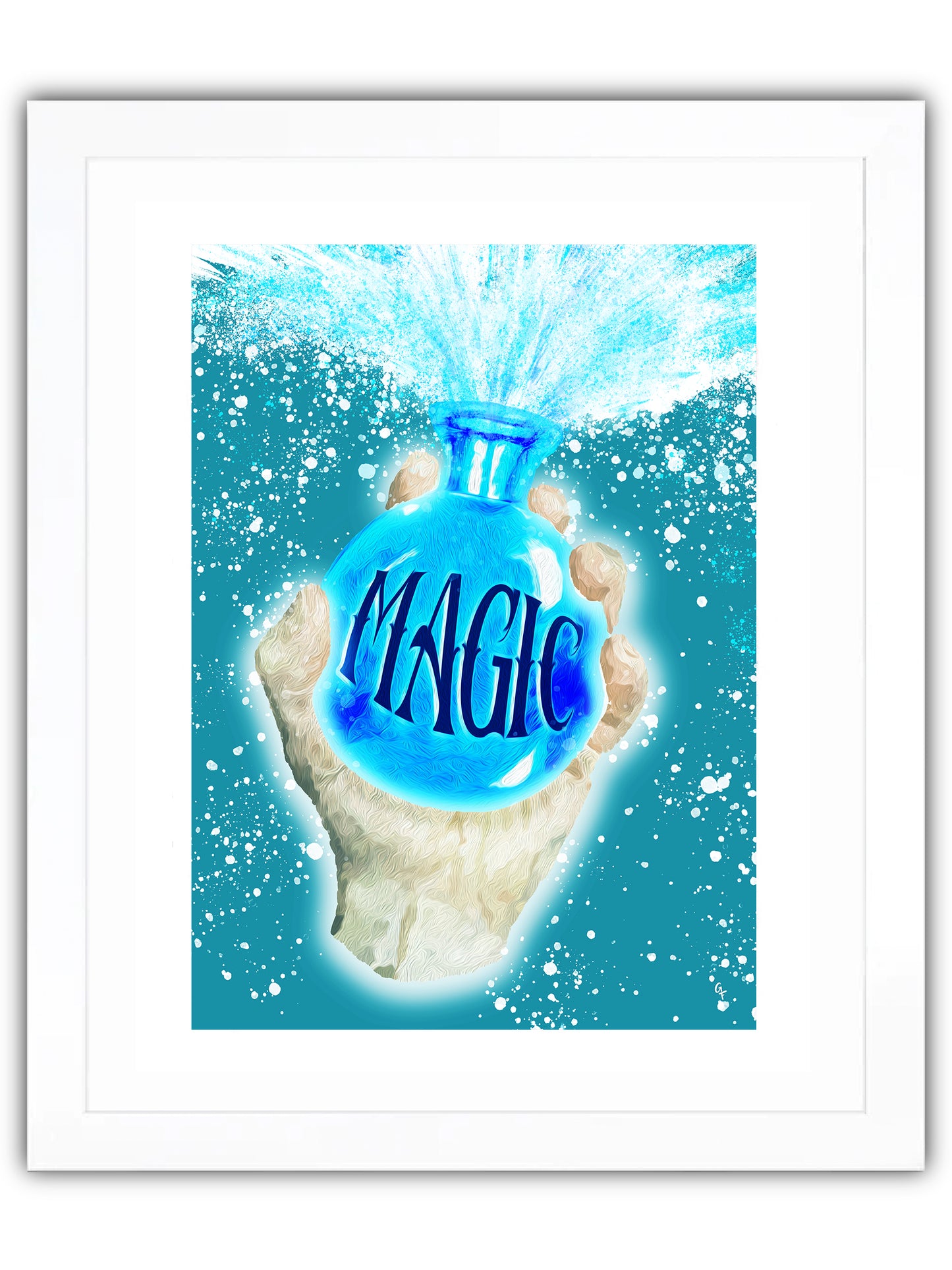 Hand holding magic potion