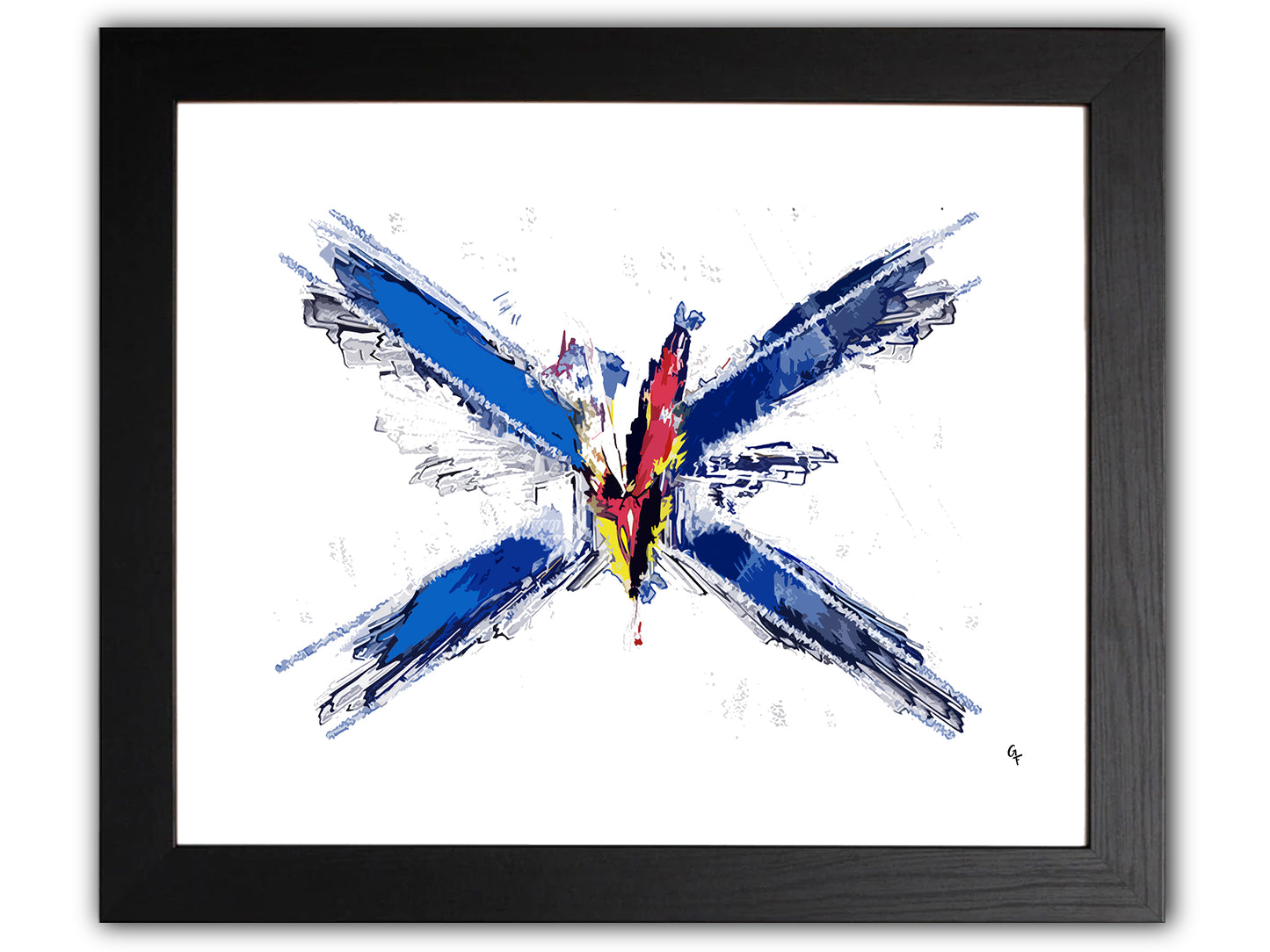 Abstract blue eagle