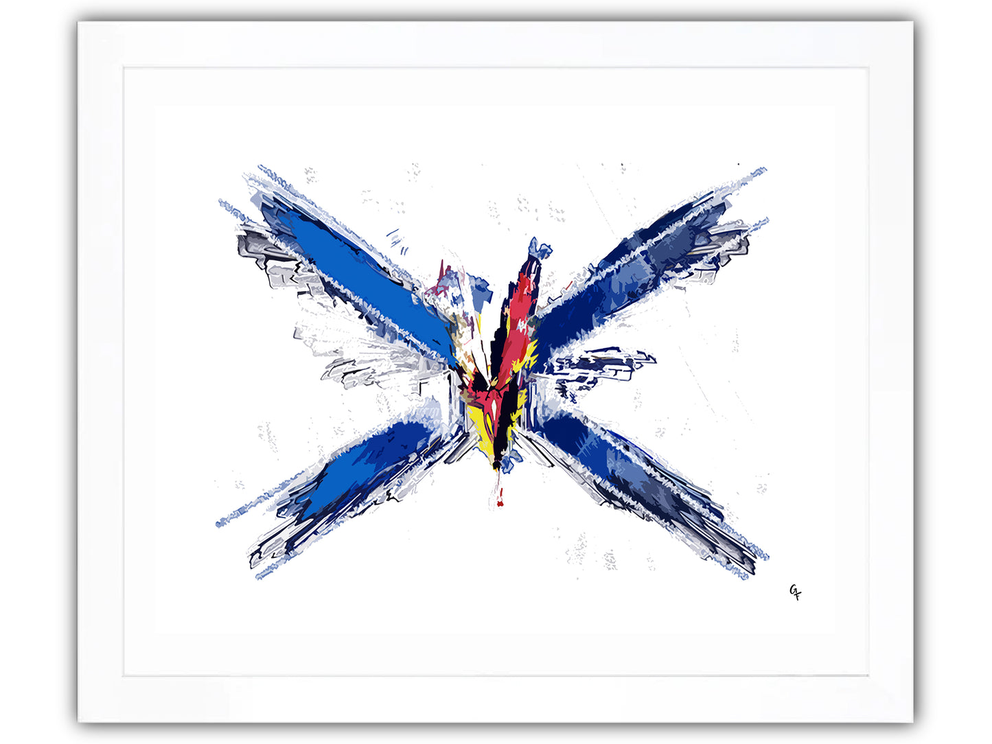 Abstract blue eagle