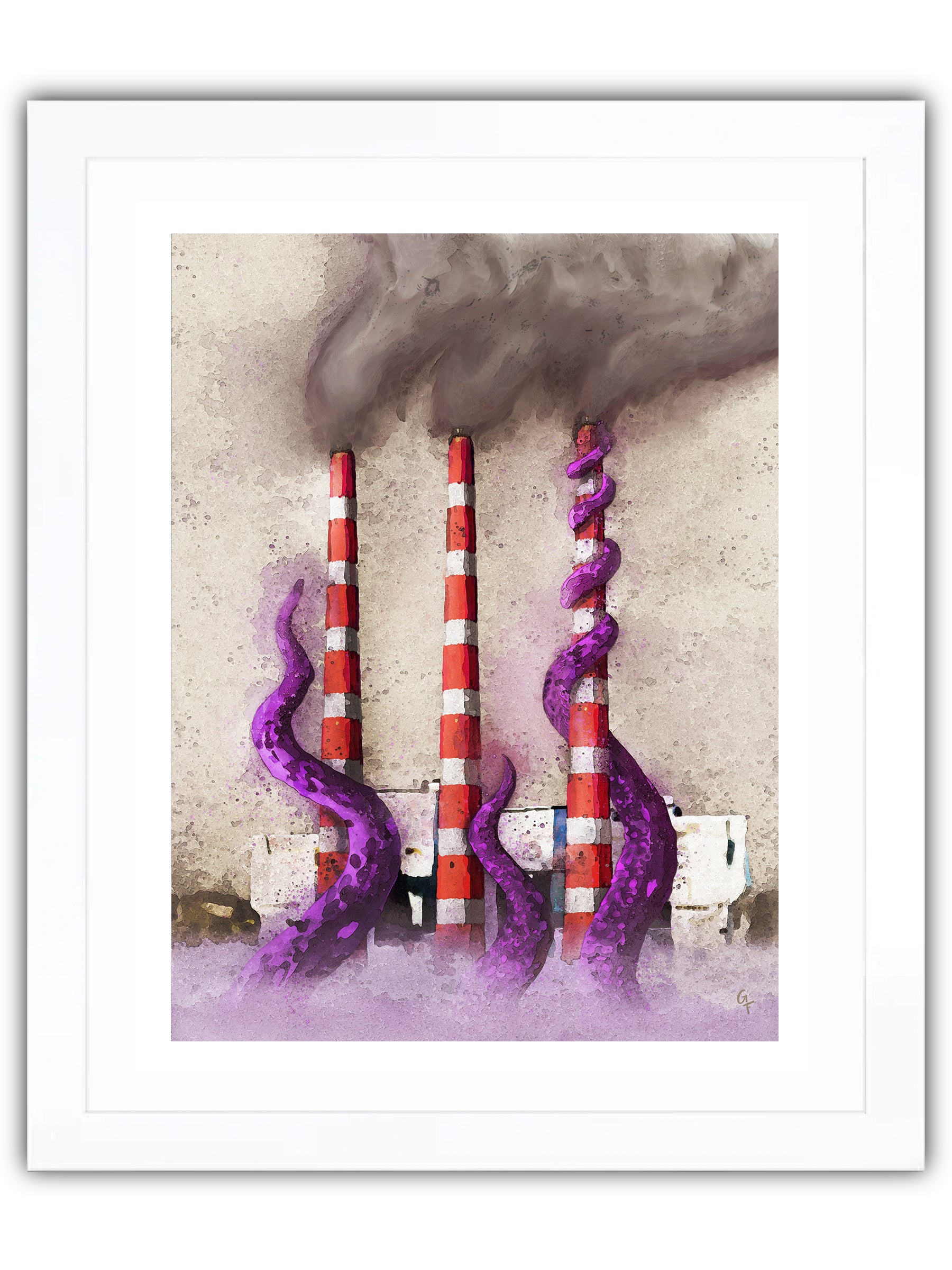 Dartmouth smoke stacks, being attacked by purple tentacles