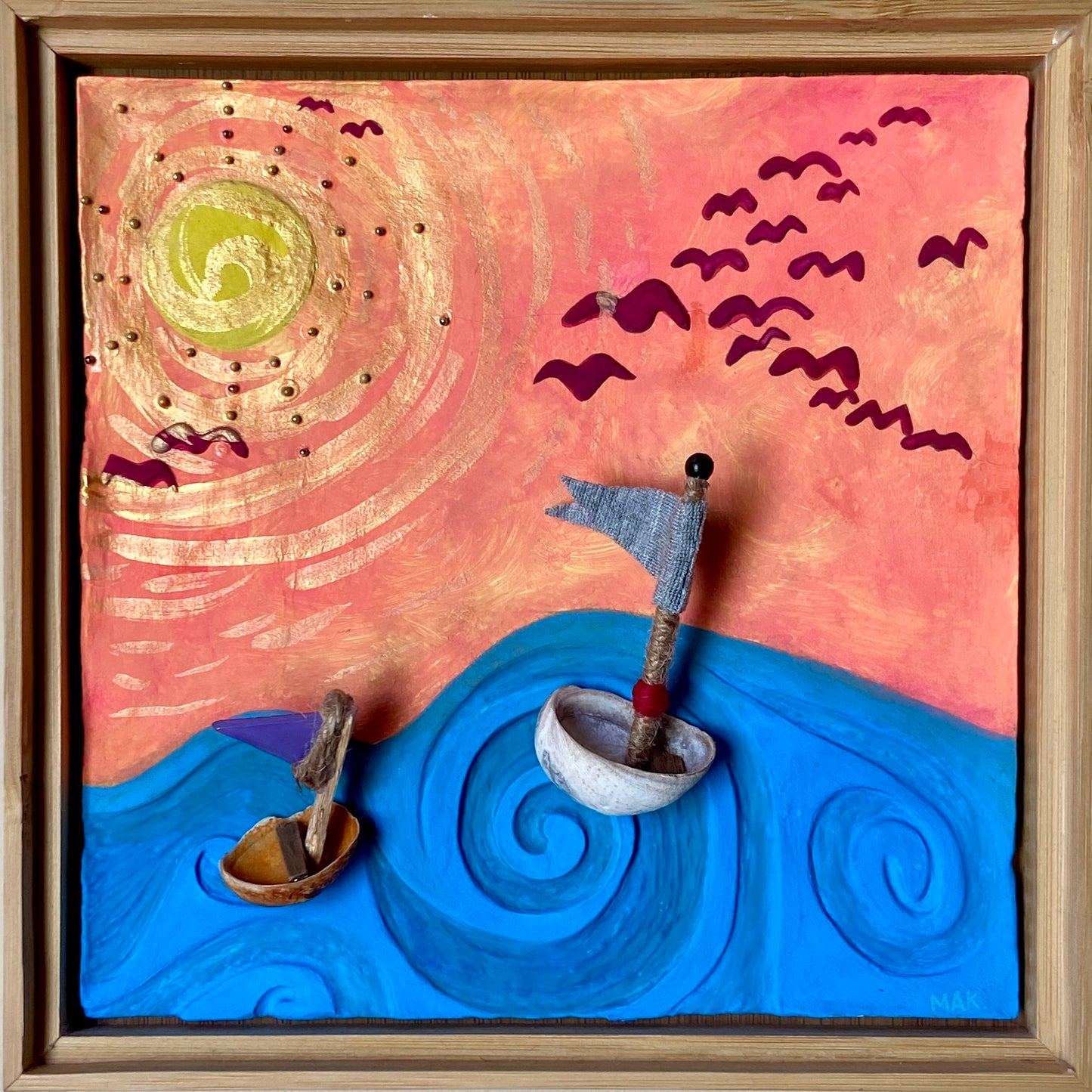 Two boats in wave