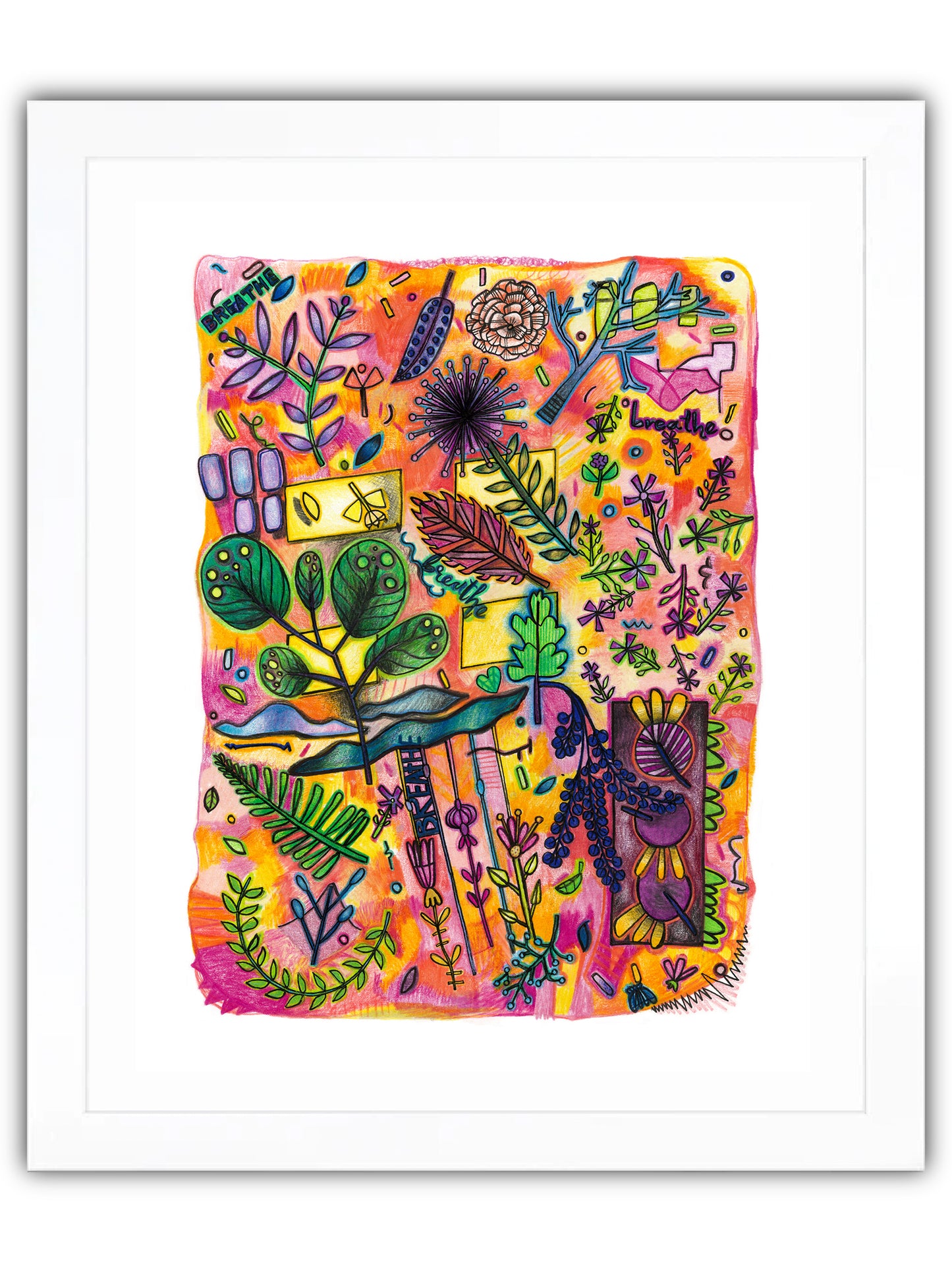 Abstract illustration of flowers and plants