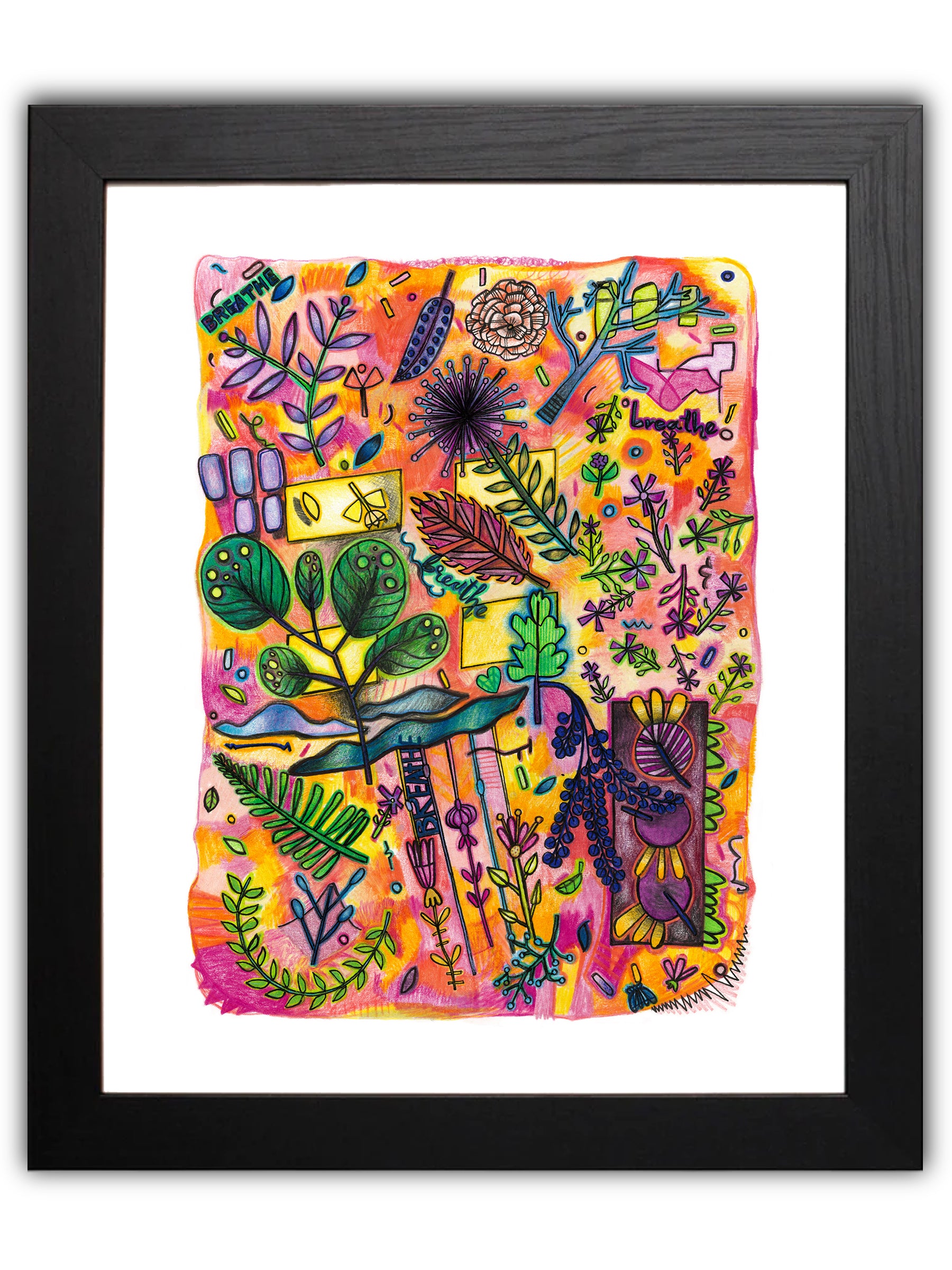 Abstract illustration of flowers and plants