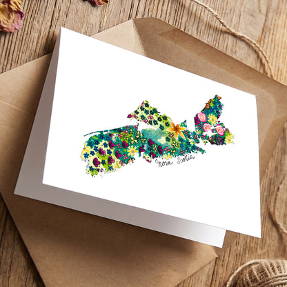 Bloom Nova Scotia greeting card by Joy and Fury Art with envelope