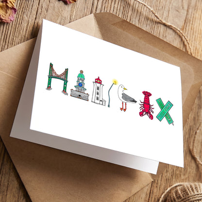 Halifax greeting card by Joy and Fury Art with envelope