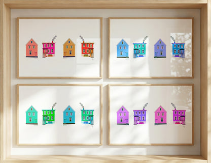 Happy Homes Art Prints - Bundle
