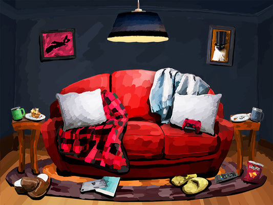 Red couch