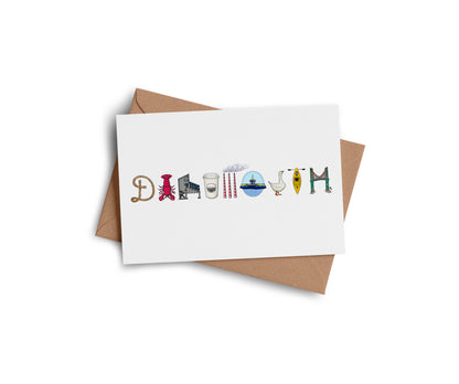 Dartmouth icons greeting card by Joy and Fury Art