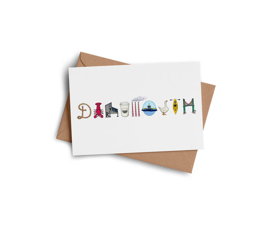 Dartmouth icons greeting card by Joy and Fury Art