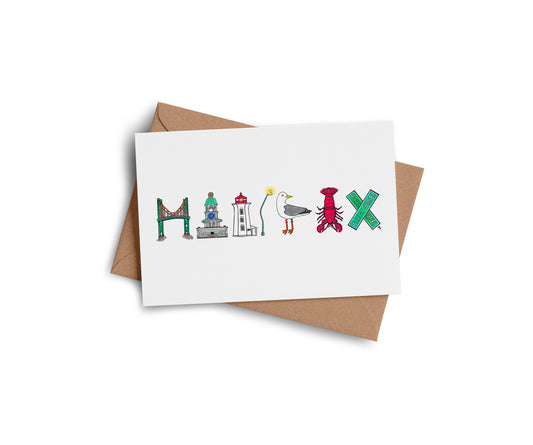 Halifax icons greeting card by Joy and Fury Art