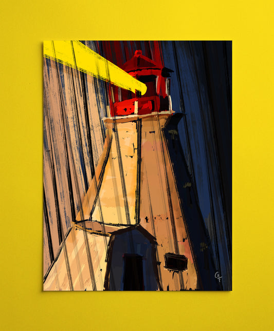 Lighthouse in Rain
