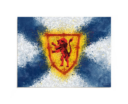 Nova Scotia lion rampant flag art print by Joy and Fury Art