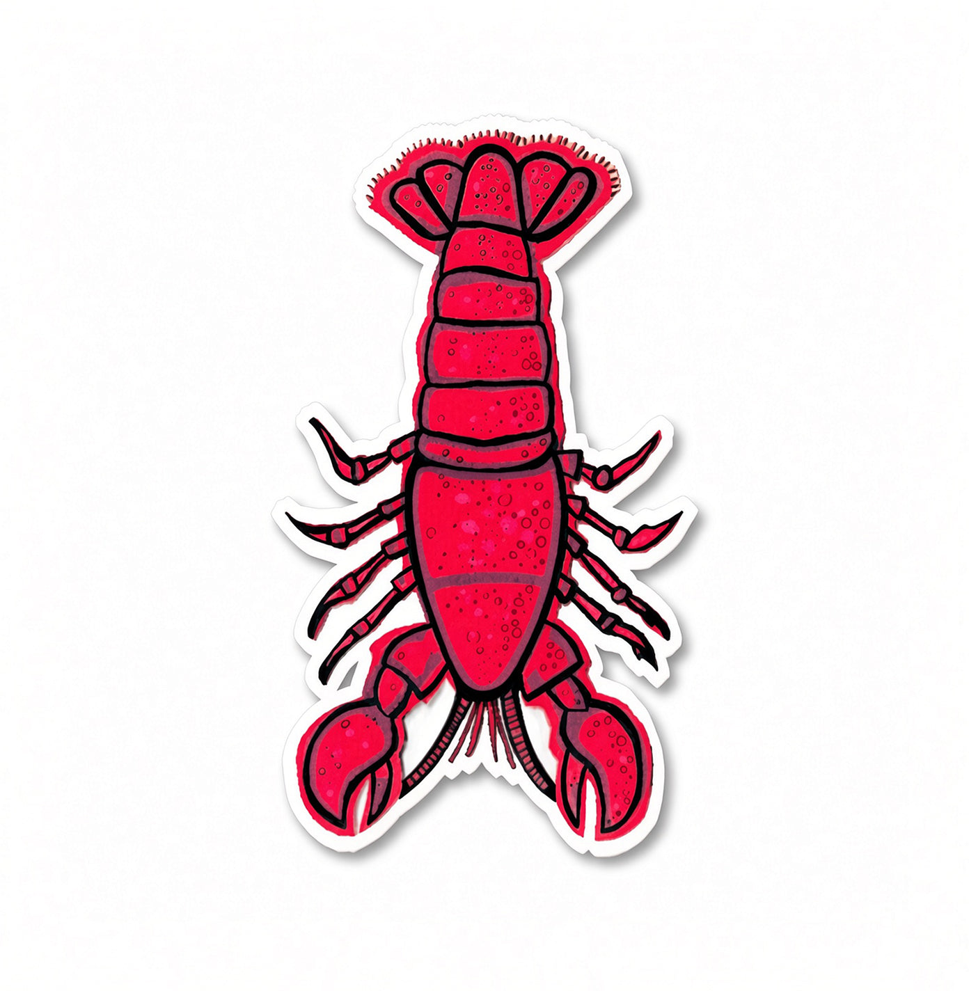 Red lobster vinyl sticker by Joy and Fury Art