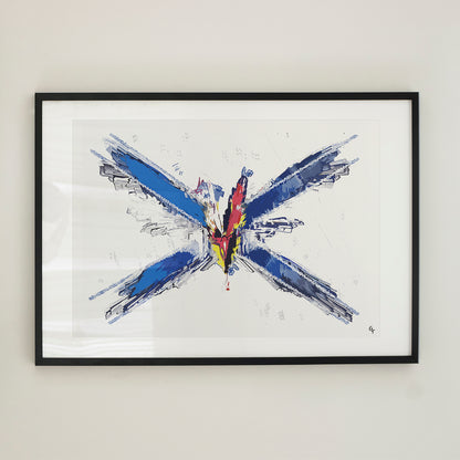 Framed Neo Scotia flag print by Joy and Fury Art