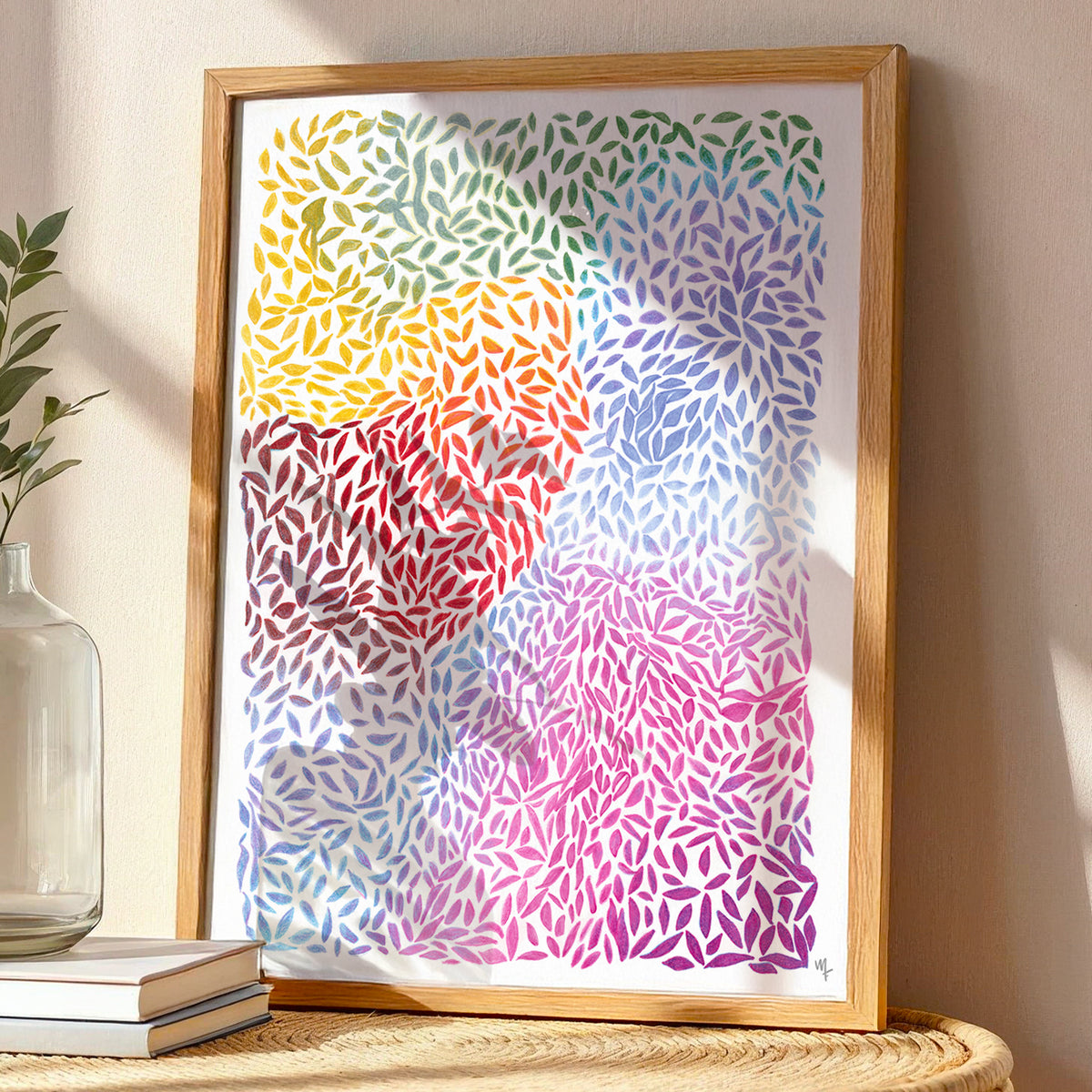 Framed Petal print by Joy and Fury Art
