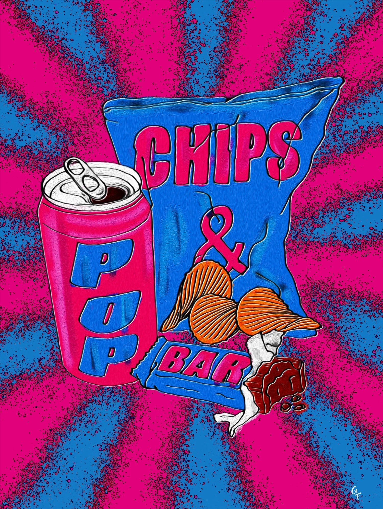 Pop Chips Bar Art