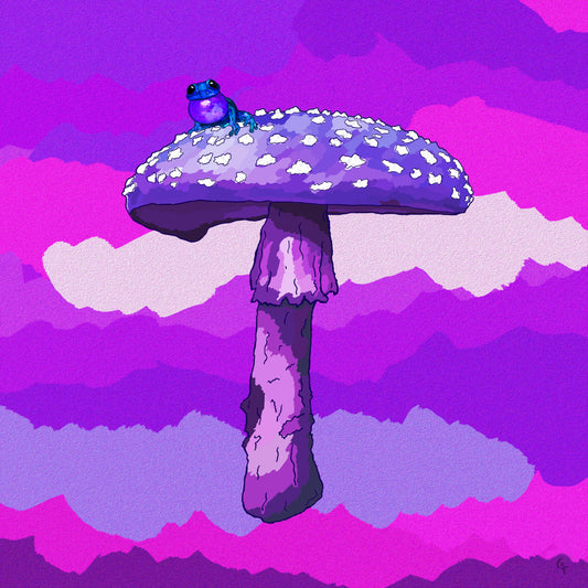 Purple mushroom