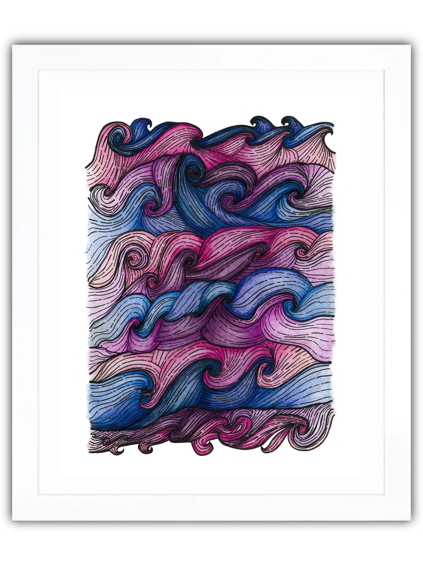 Abstract purple waves