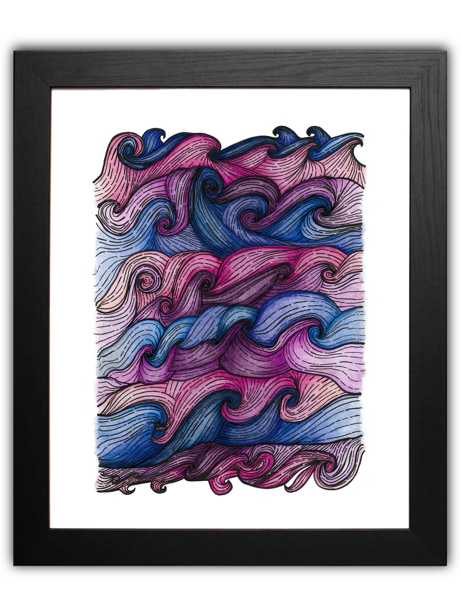 Abstract purple waves