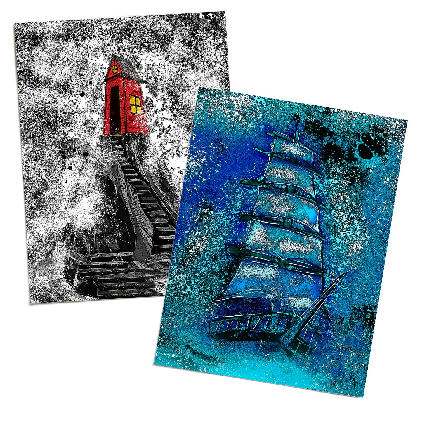 Ship & Shack Art Prints - Bundle