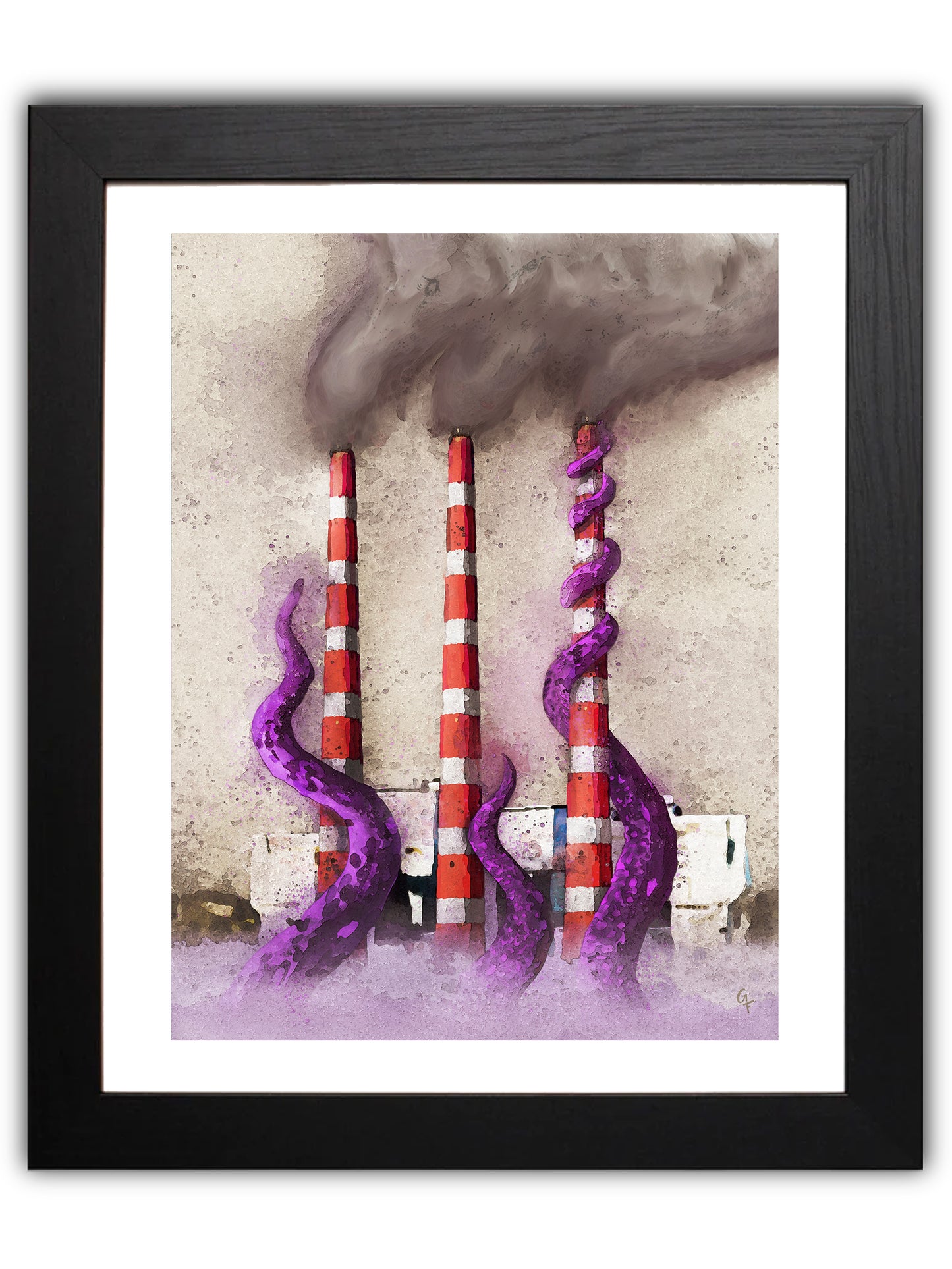 Dartmouth smoke stacks, being attacked by purple tentacles