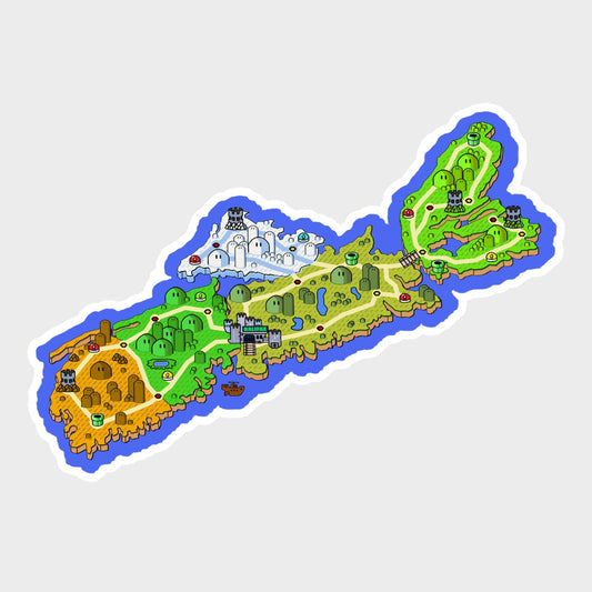 Nova scotia map with videogame icons
