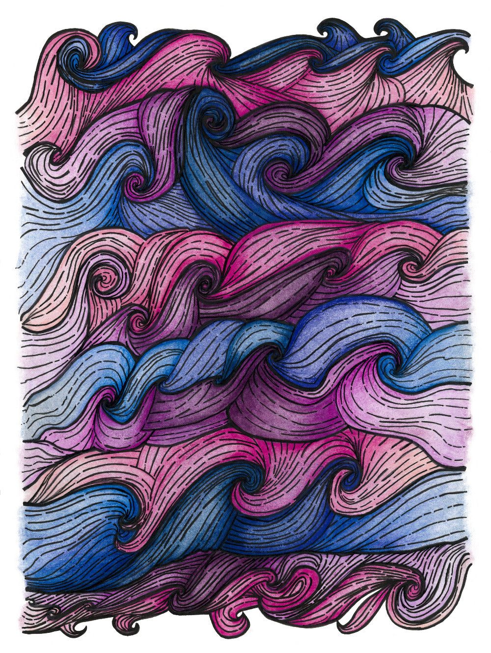 Abstract purple waves